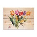 Wile E. Wood 20 x 14 in. Crousers Tulips Wood Art DCTLP-2014